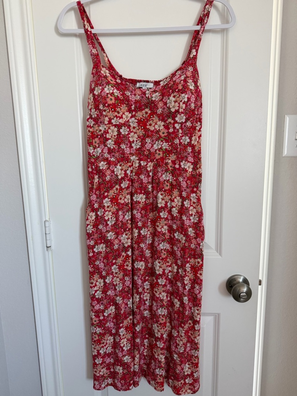 AUW Red and White Floral Sundress